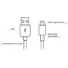 Naztech Apple Certified Lightning 8-Pin Charge and Sync Cable - Blue 12421-NZ Image 1