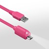 LED Micro USB Charge and Sync Cable with Capacitive Touch Control - Pink 12423-NZ Image 1
