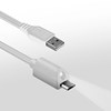 LED Micro USB Charge and Sync Cable with Capacitive Touch Control - White 12496-NZ Image 1
