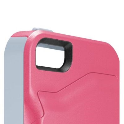 Apple Compatible OtterBox Commuter Rugged Wallet Case - Pink and Powder Grey  77-33556