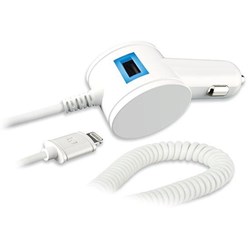 Apple Compatible Qmadix 3.4 Amp Lightning Car Charger with USB Port  QM-VPCAP5U3A-W
