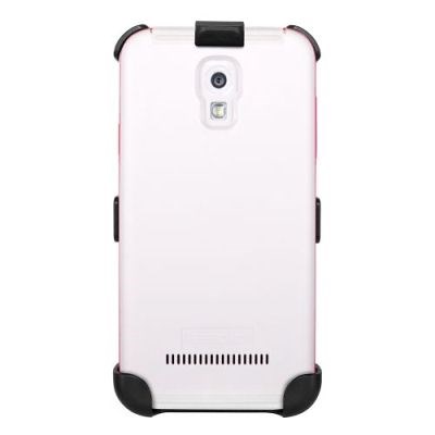 Samsung Compatible Seidio Obex Waterproof Case and Holster - White and Pink  BD2-HWSSGS4-WP