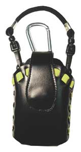 Black and Green Weaved Pouch with Belt Loop and Caribener   34-0904-01-XC