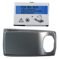 Nextel Compatible Industrial Strength Extended Battery with Silver Door  SPLITI830XT