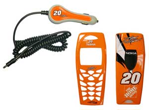 Xcite NASCAR #20 Color Cover and Car Charger Combo   36-0343-01-AB  (DS)