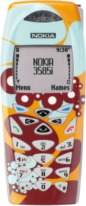Nokia Original X-press On Faceplate - Blue Urban Garden-NO