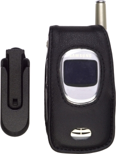 Samsung Compatible Economy Leather Case with Swivel Clip