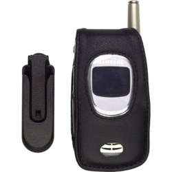 Samsung Compatible Economy Leather Case with Swivel Clip