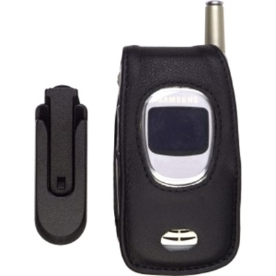 Samsung Compatible Economy Leather Case with Swivel Clip