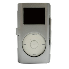 iPod Mini Compatible Aluminum Case w/Swivel Clip   ALUMMINI