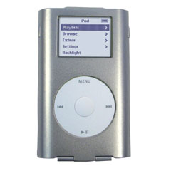 iPod Mini Compatible Hard Shell Case - Silver  IMINISHELLSV