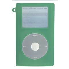 iPod Mini Compatible Rubber Sleeve - Green   ISLEEVEGR